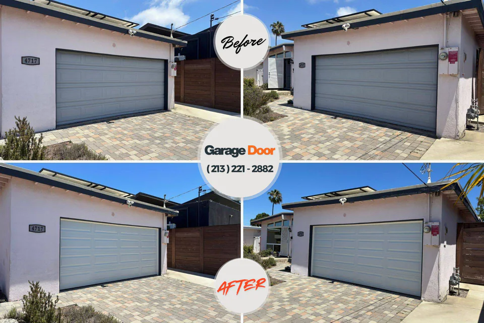 Before and after: garage door installation Bolivar Peninsula, TX